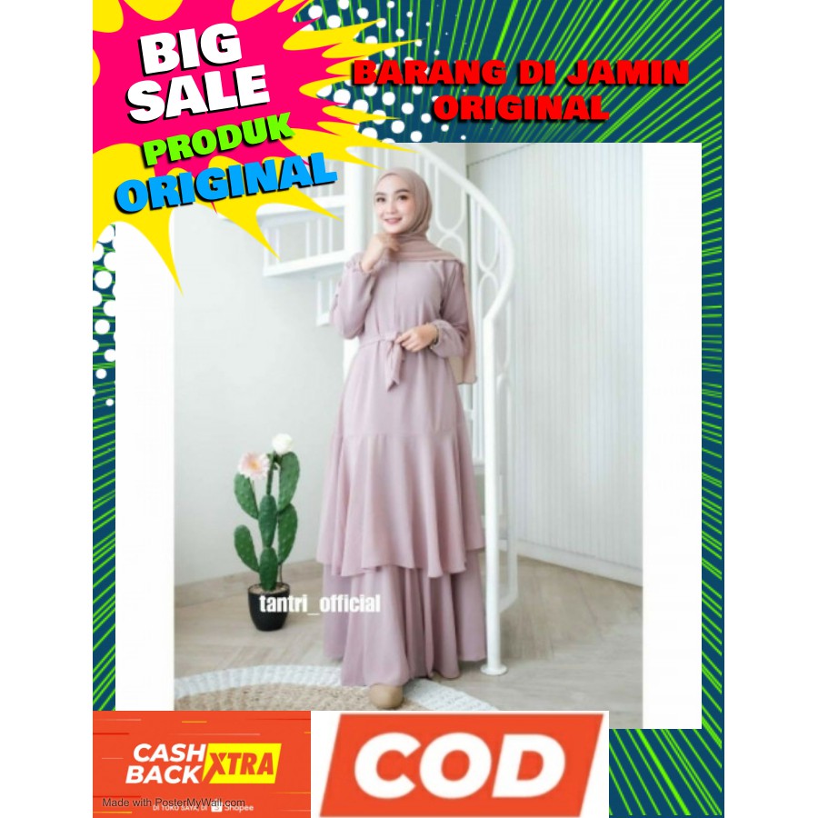 Dress muslim kekinian/ADRIANA DRESS/dress/dress kondangan/dress lebaran/dres muslim/gamis/baju gamis