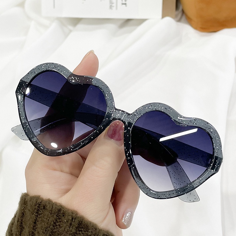 Kacamata Sunglass Desain Peach Heart Jelly Gaya Korea Untuk Anak