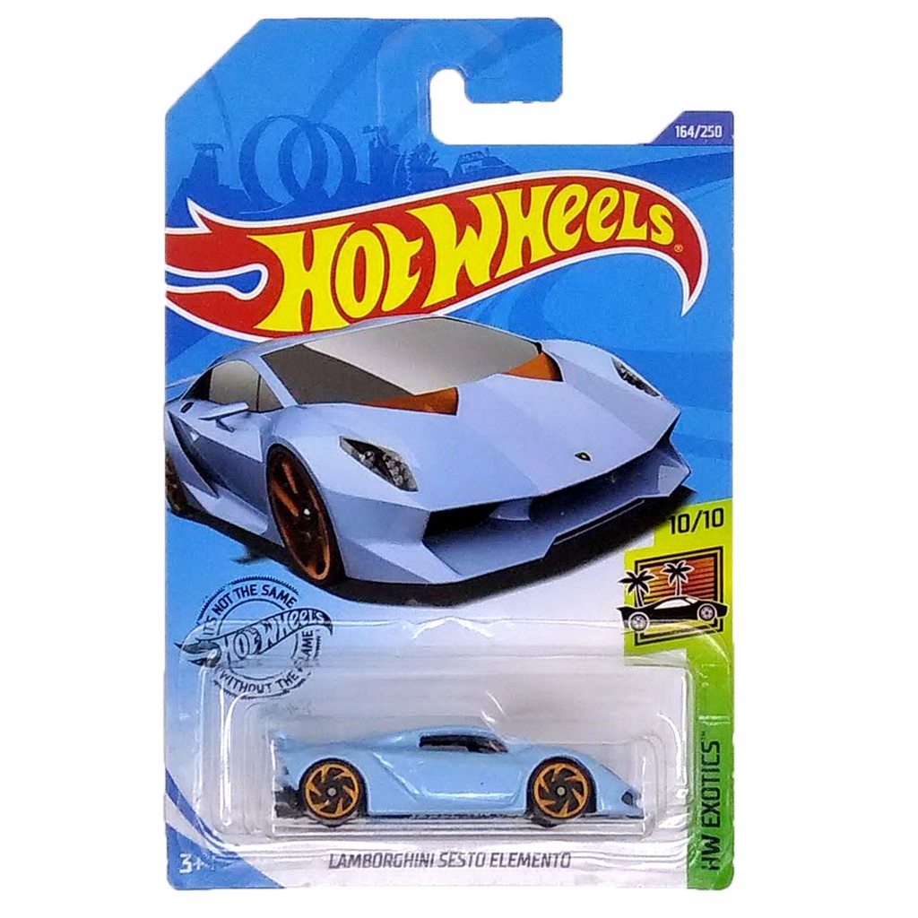 Hot Wheels Exotics Lamborghini Sesto Elemento Biru Muda Mainan HW