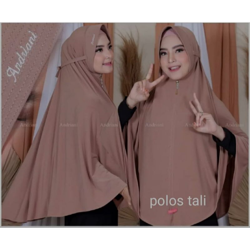 HIJAB POLOS TALI JUMBO KERUDUNG INSTAN TERBARU