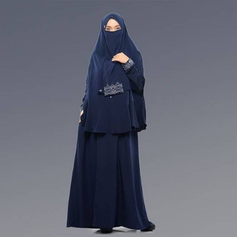 Gamis Set Rabbani (St khimarab Madisa Navy) - Original Rabbani