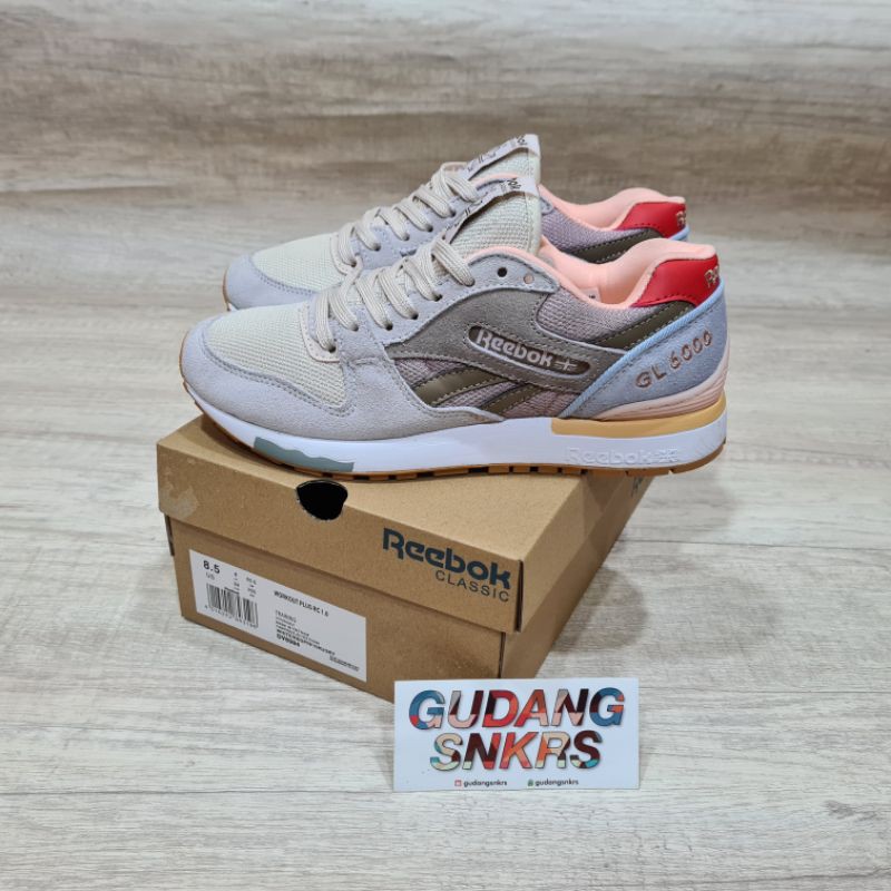 Sepatu Reebok GL 6000 Brown Pink Original 100%