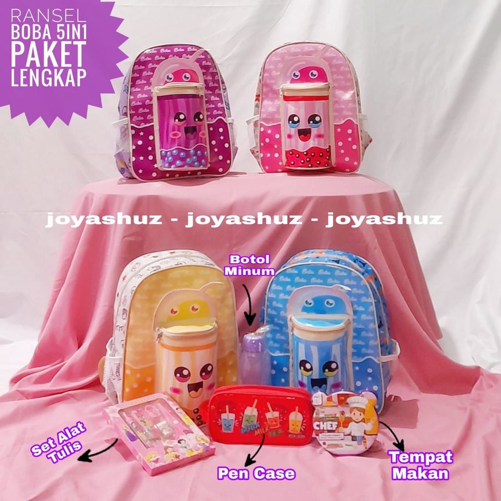 Tas Boba Gratis Hadiah - Tas Anak Perempuan Boba Berbonus - Ransel Boba Anak TK - Tas Sekolah Anak TK Karakter Boba - Tas Anak Perempuan TK Gratis Botol Dan Misting - Tas Sekolah Anak Perempuan Karakter Lucu - Ransel Anak Gemas - Tas Cantik - Joyashuz