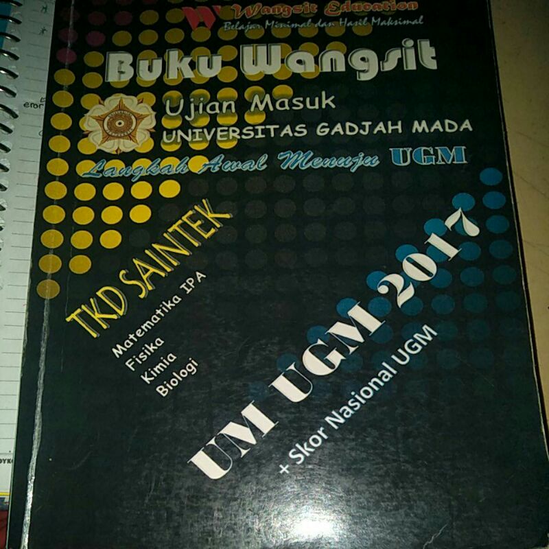 

Buku wangsit ujian masuk UGM 2017