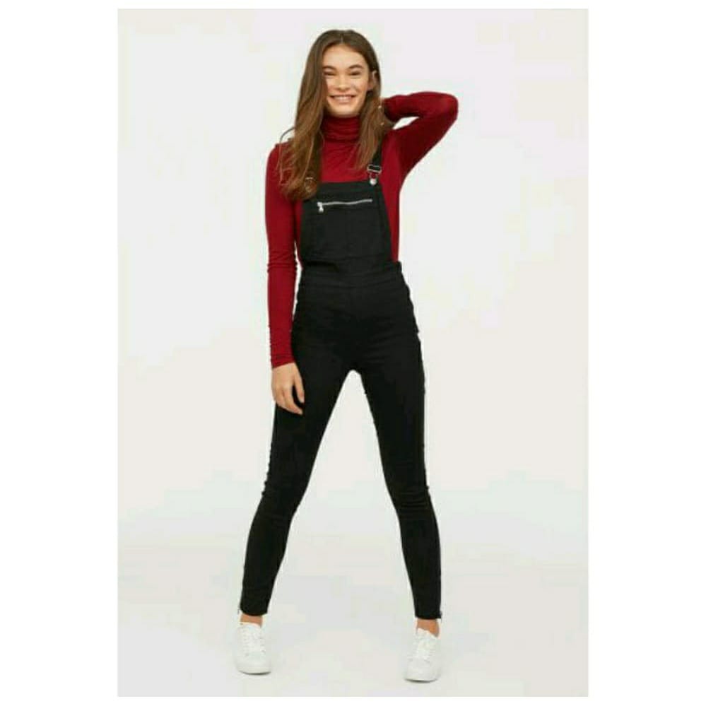 Jumpsuit zipper american drill / jumpsuit wanita