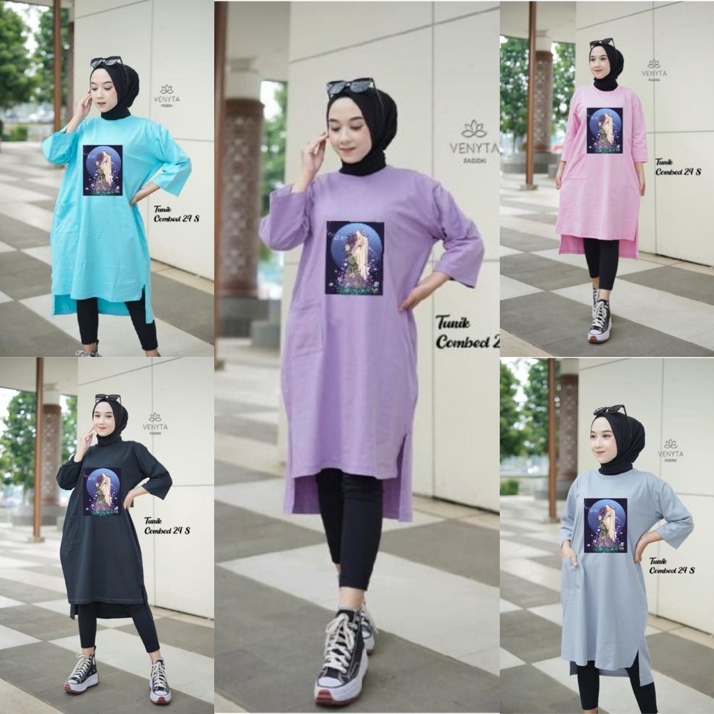 COMBED KAOS MIDI / TUNIK 24s ALLSIZE VENYTA