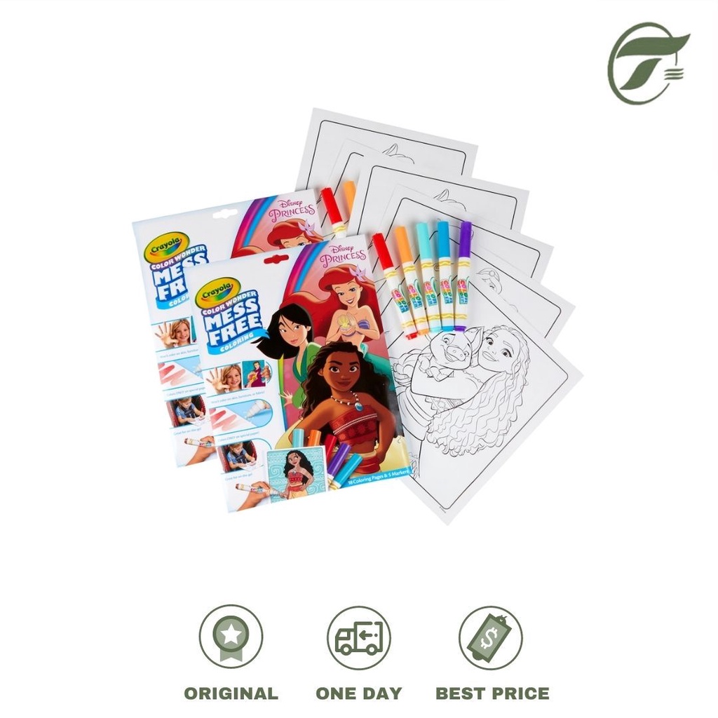 

PAKET COLOR WONDER MESS FREE COLORING PRINCESS 75-7147 (16 COLORING PAGES+ 3 MARKERS) CRAYOLA