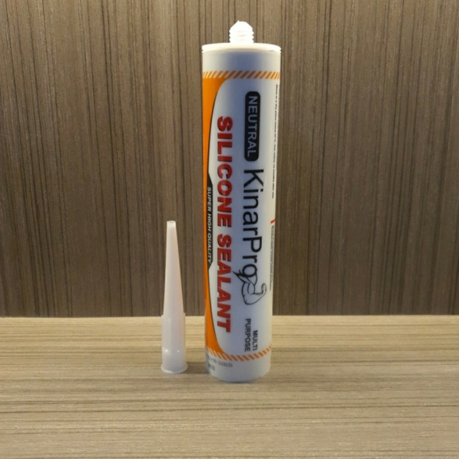 Lem Sealant Silicone Sealant KinarPro Neutral Tidak Bau Grey 300 Ml