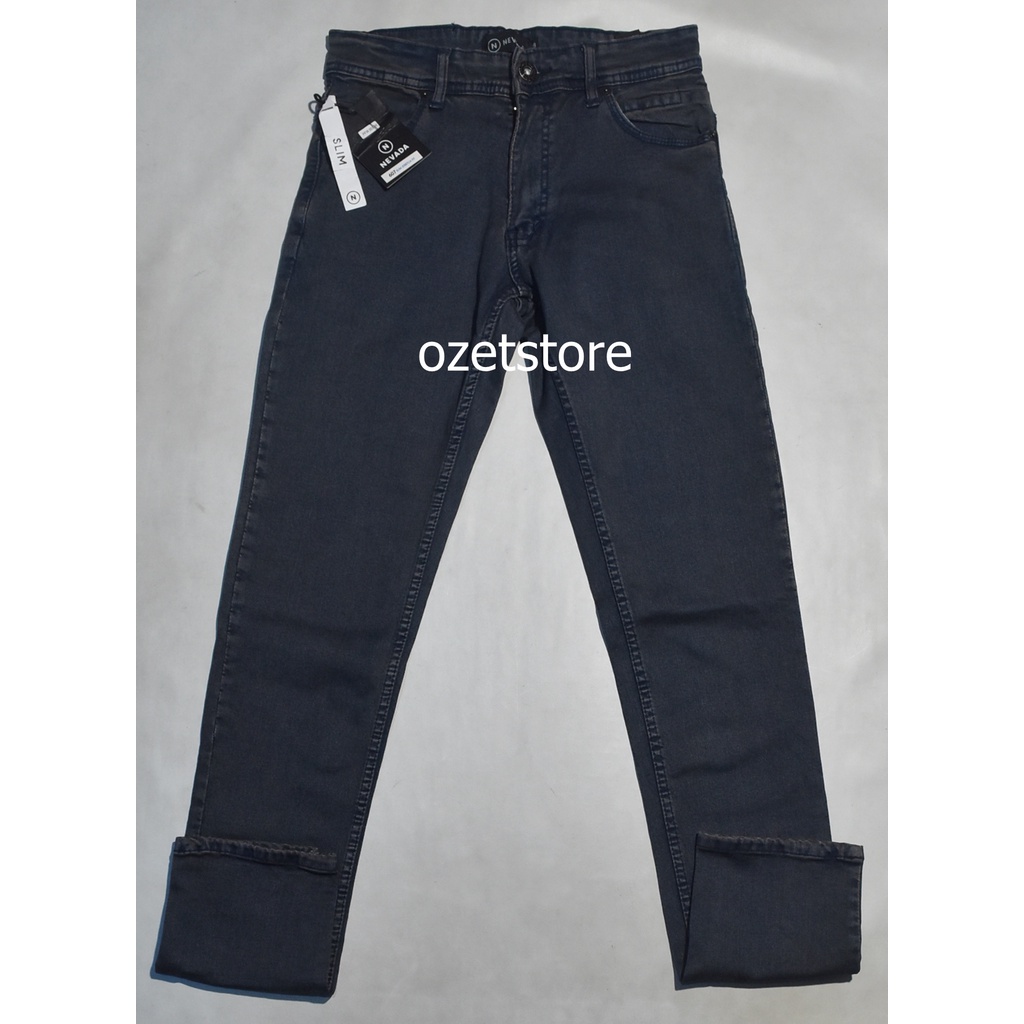 Celana Jeans Pria Nevada Abu Slimfit CNP04 ORIGINAL & REAL PICTURE