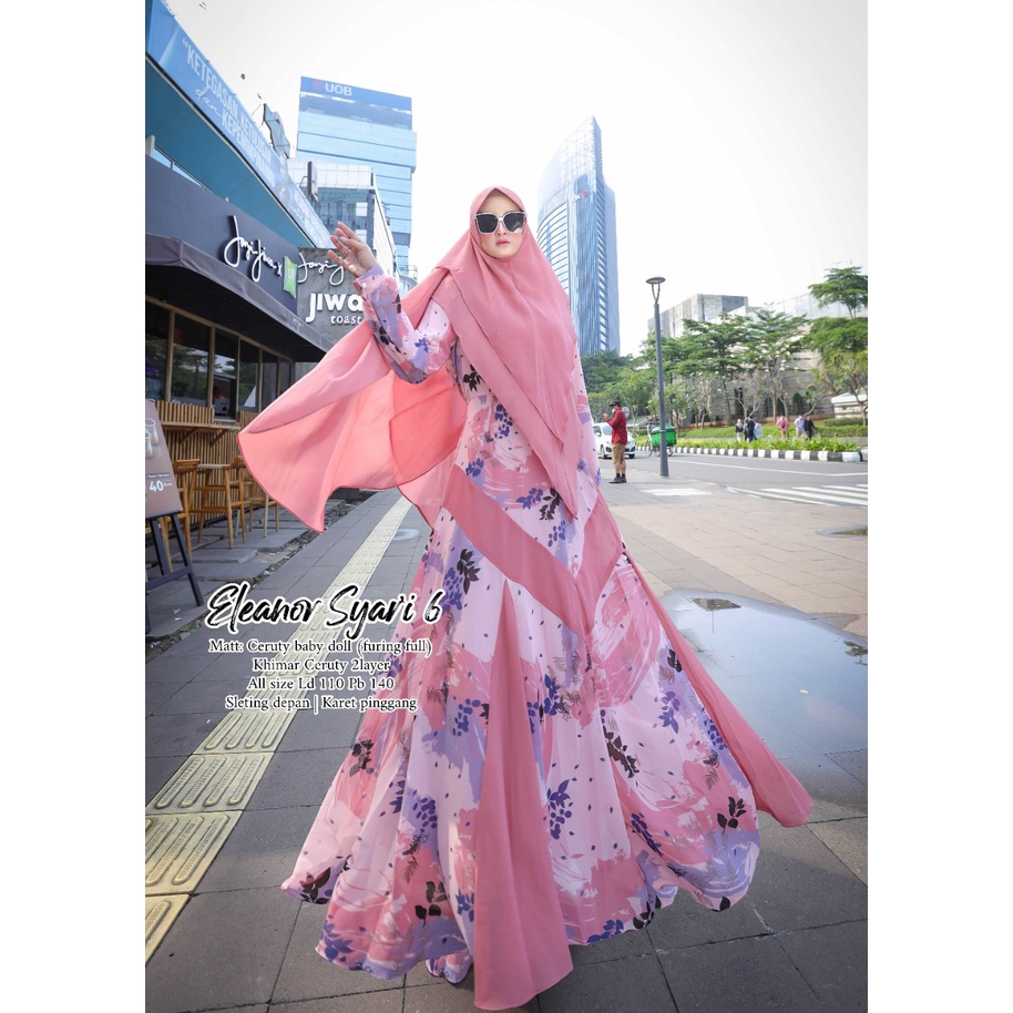 Zahira1808 Eleanor 6 Syari Ibu Busui Dress Hijab Muslimah Atasan Terlaris Gamis Syari Ori Best Seller-7