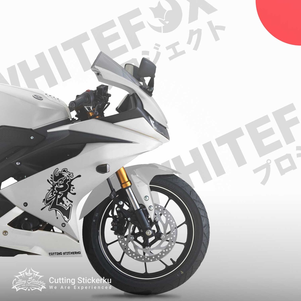 Cutting Stiker Kanji Splash Variasi Motor Mobil Sticker Timbul Keren Nyala Dasbor Spakbor Visor Body Kaca Helm Hologram Reflective Tahan Air Bodi Samping Nama Scoopy Vario Beat NMAX PCX Vespa Aesthetic Pickup Anime Windshield Kustom Yin dan Yang Modif