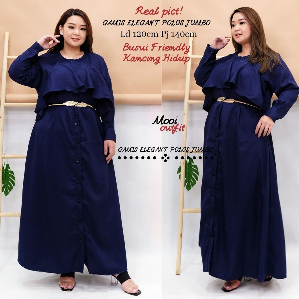 Gamis Polos Jumbo Xxxl- Gamis Lebaran Jumbo- Gamis Kondangan Jumbo- Gamis Seragam Jumbo- Gamis Murah