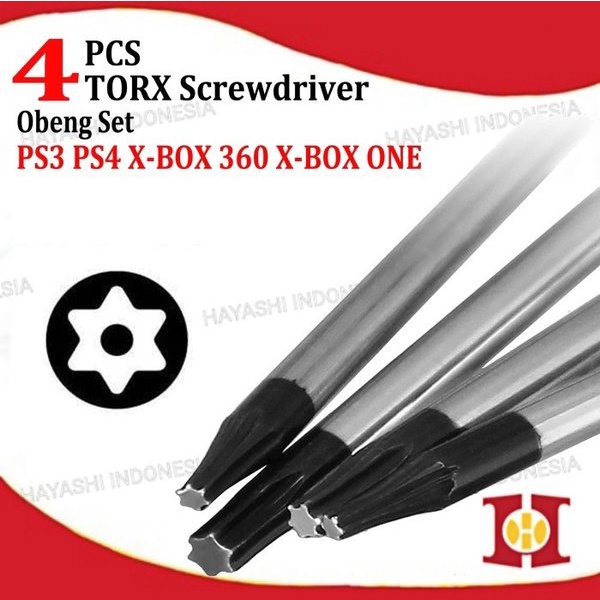 Obeng Set TORX Bintang T5 T6 T8 T10 Computer PC Laptop PS3 PS4 XBOX