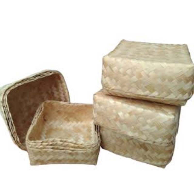 

[ Halodul ] Besek bambu ukuran 22cm x 22cm per pcs | besek bambu hampers kotak hantaran lebaran