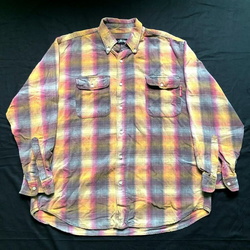 Flannel stussy bekas flannel second kemeja bekas