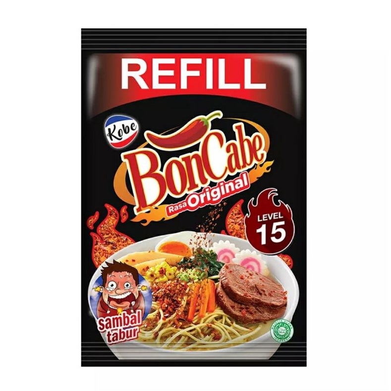 REFILL Boncabe Sambal Tabur Original Teri Refil Level Lv 10 15 30 Bumbu Masak