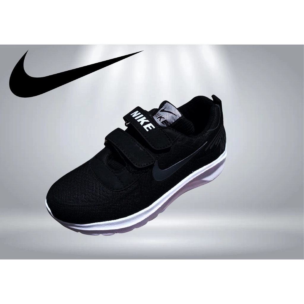 sepatu nike tanpa tali / sepatu anak sekolah hitam tanpa tali model terbaru / sepatu kretekan nike