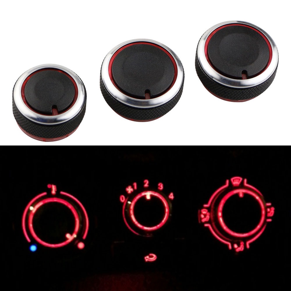 3pcs / set Tombol Knob Switch AC Mobil Untuk Volkswagen VW Polo 2014 2015 2016