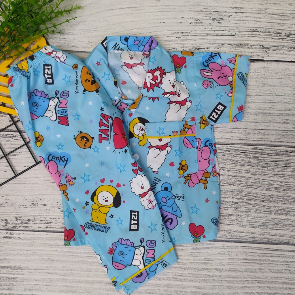 Piyama Anak Perempuan Laki-Laki  Usia 2-6 Tahun Termurah Baju Tidur anak Motif Karakter Lucu Terlaris