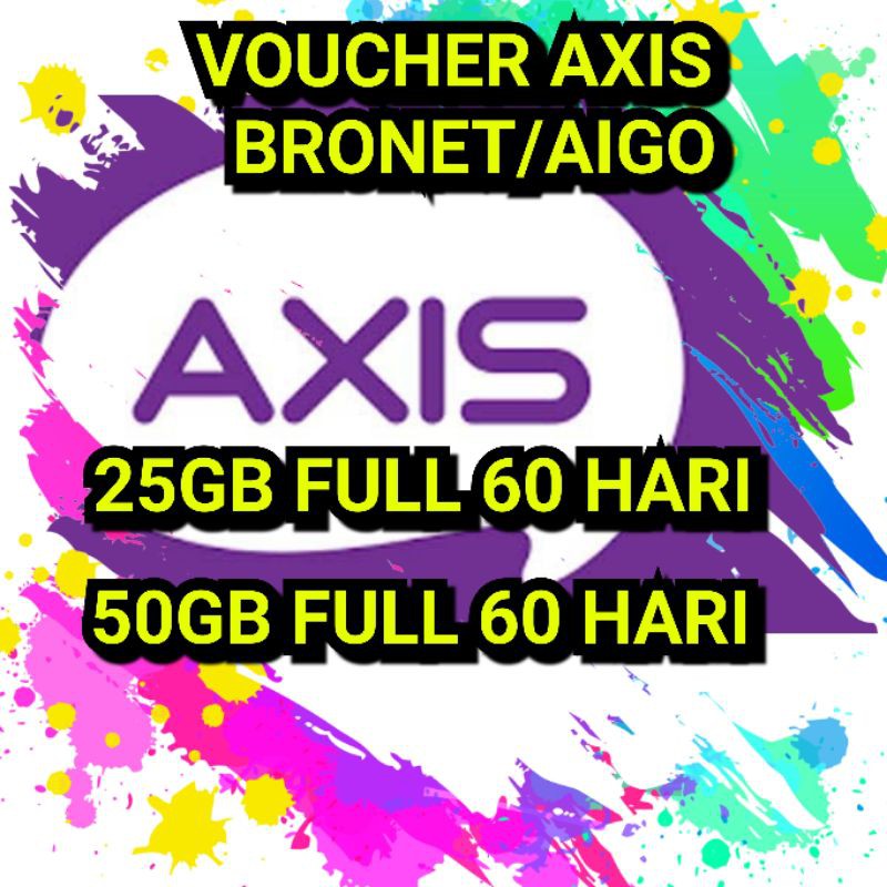Voucher PAKET DATA KUOTA INTERNET AXIS 25GB 50GB MURAH