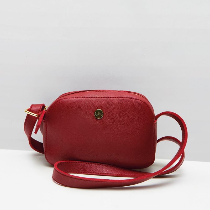 Sophie Martin Tas Possentia Tas Selempang warna merah marun
