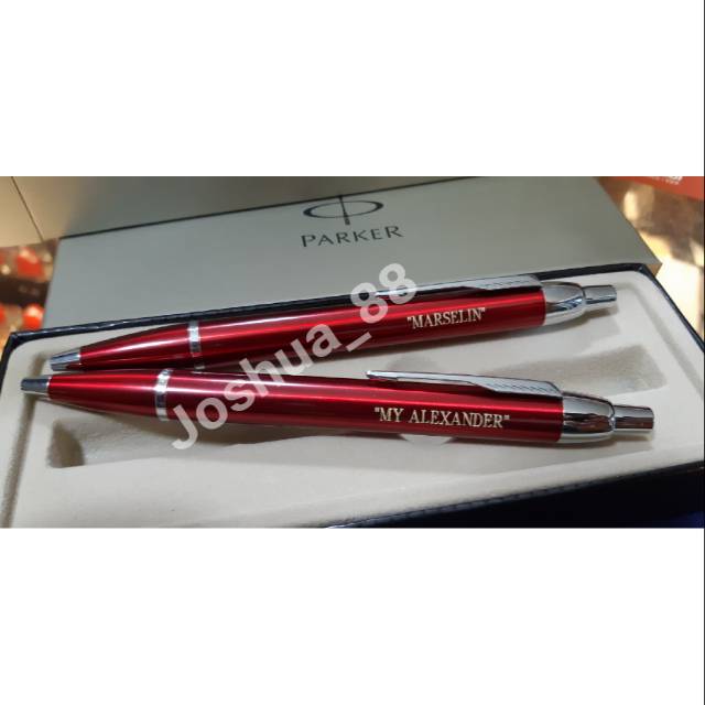 

Pulpen Parker IM BP Merah Silver Original Bisa Ukir Nama sendiri