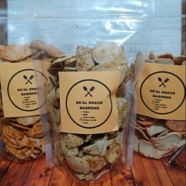 Snack Basreng Baso Goreng De Al Snack Kekinian Bbq Keju Pedas Pedas Daun Jeruk Keju 150 Gram Shopee Indonesia