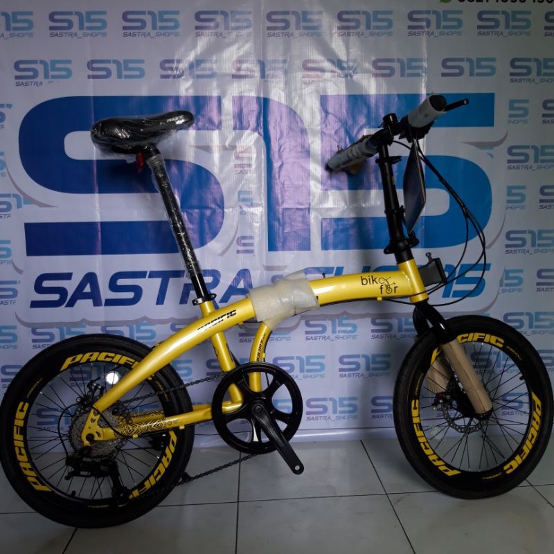 Sepeda Sepedah Folding Bike Lipat Lipet 20 Pacific Pacifik Olahraga Anak Dewasa 2980 Rx 6,8 Murah