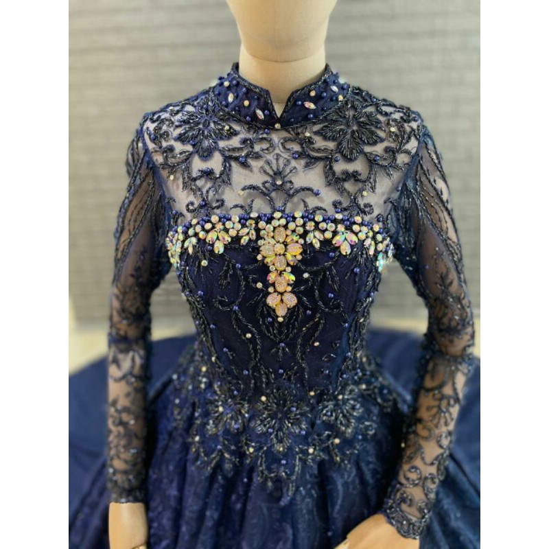 Gown Bustier Navy New/Gaun Bustier Navy New/Gaun Pernikahan Navy New