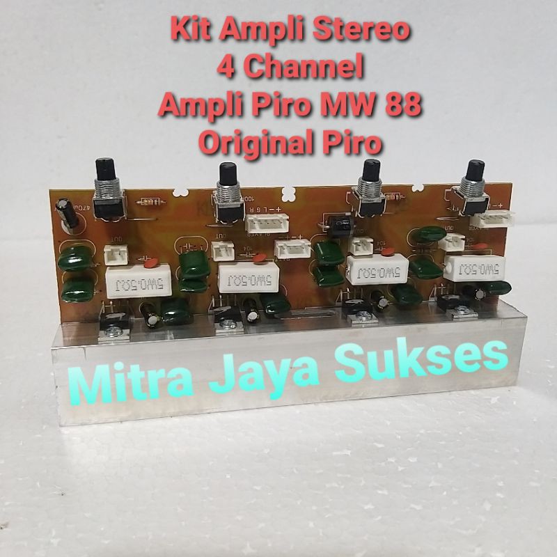 Kit Ampli Stereo 4 Channel Original Piro Ampli Piro MW 88