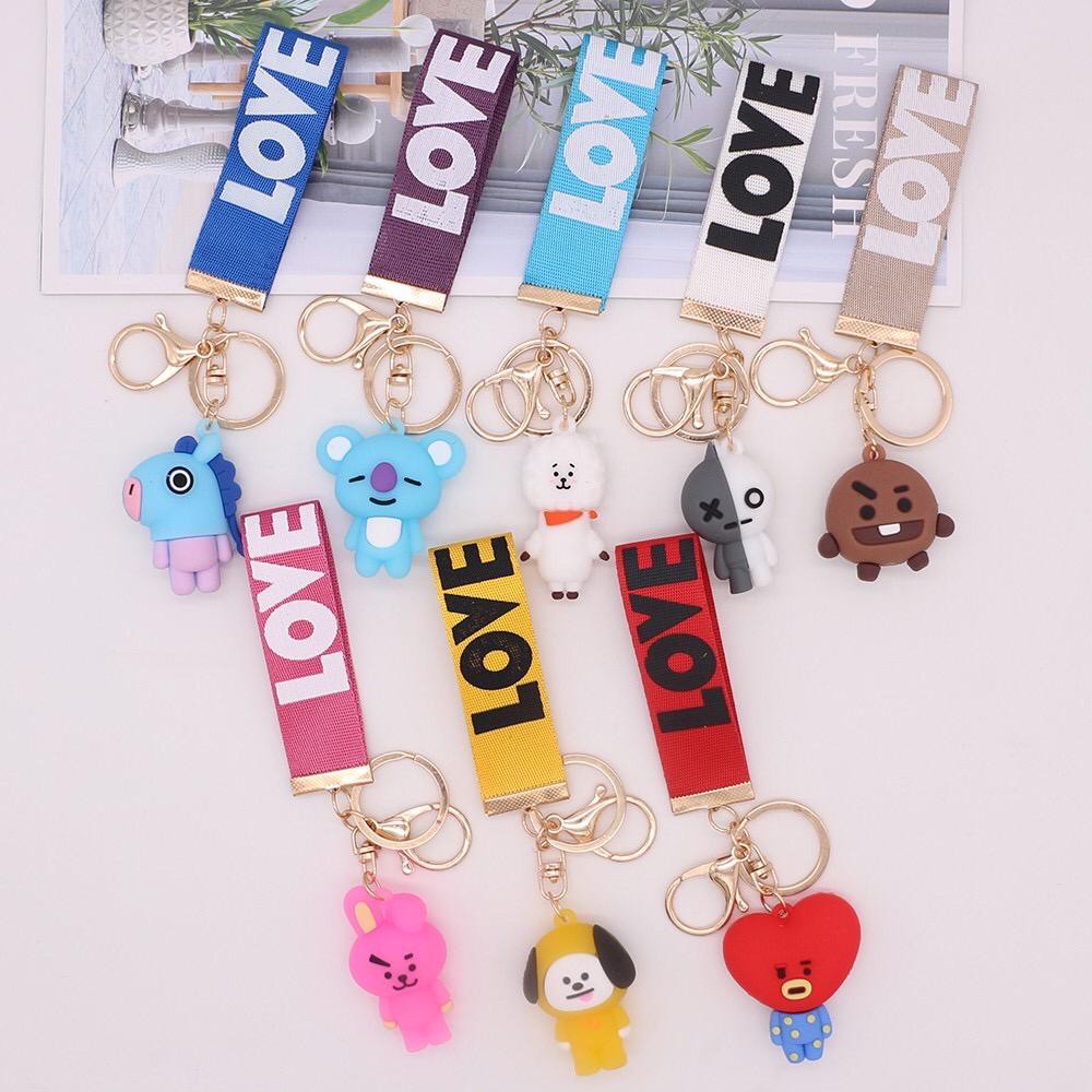 Grosir - G472 Keychain LOVE Gantungan Kunci Boneka Kpop  / Gantungan Kunci / Aksesoris Tas