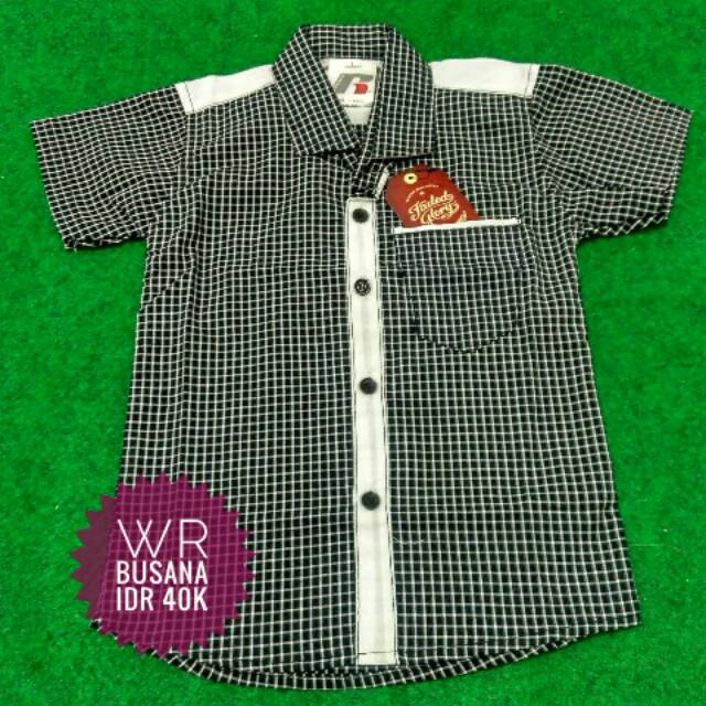 Baju kemeja anak kotak-kotak