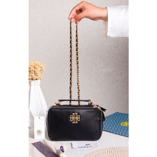 Tory Burch Camera Bag New Season In Black - ORIGINAL 1000%