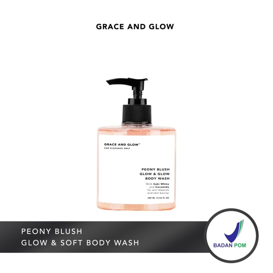 ★ BB ★ Grace and Glow Peony Blush Soft &amp; Glow solution Body Wash - Sabun Mandi