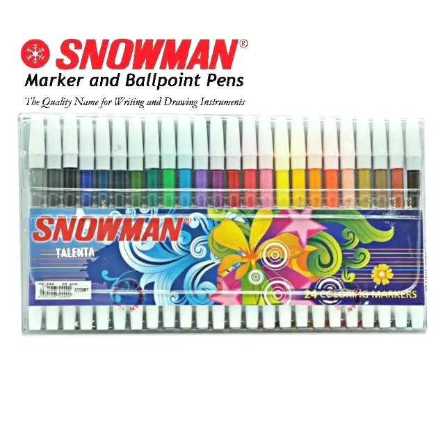 Spidol SNOWMAN 24 Warna Coloring Marker