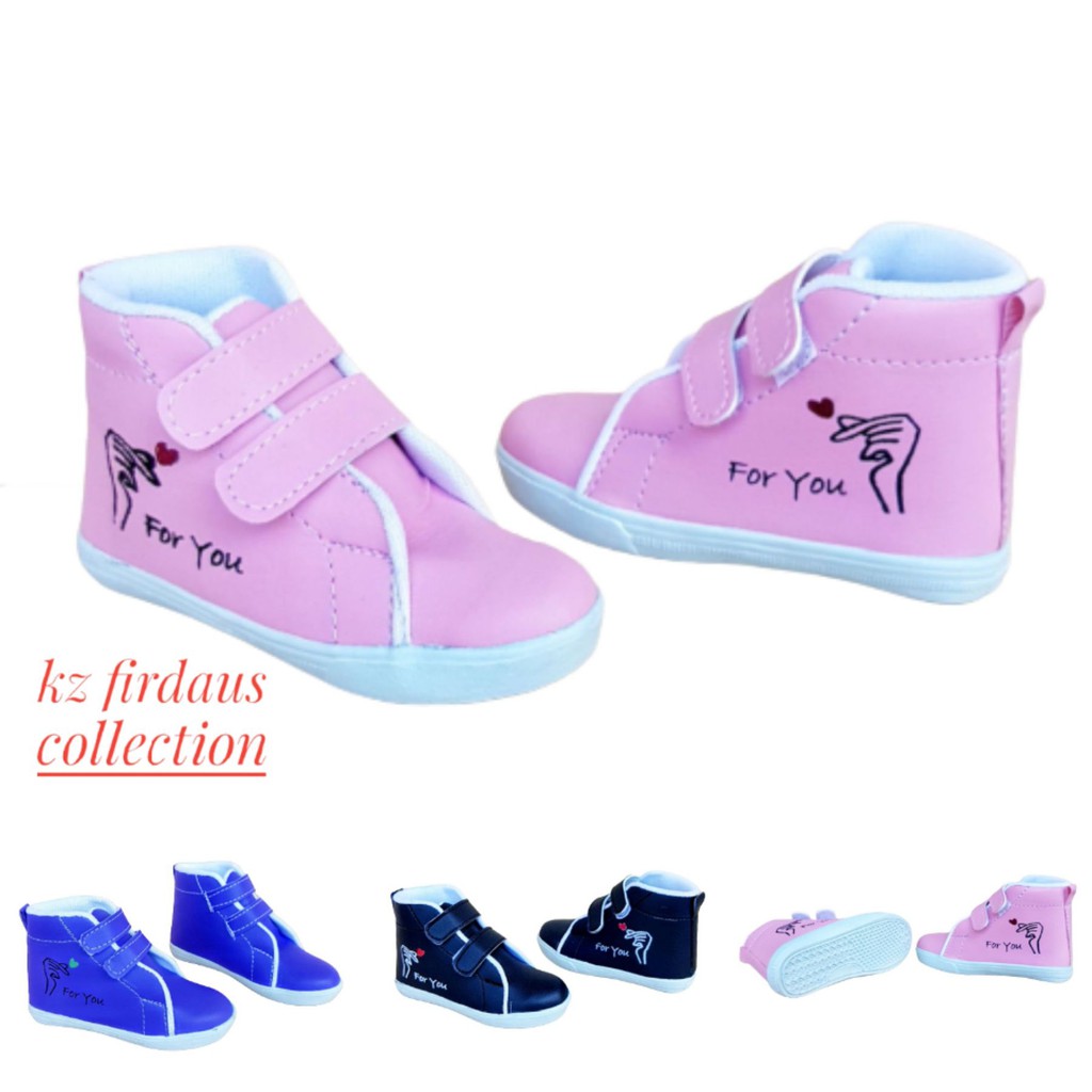 Sepatu anak sneaker boot perempuan usia tksampai sd