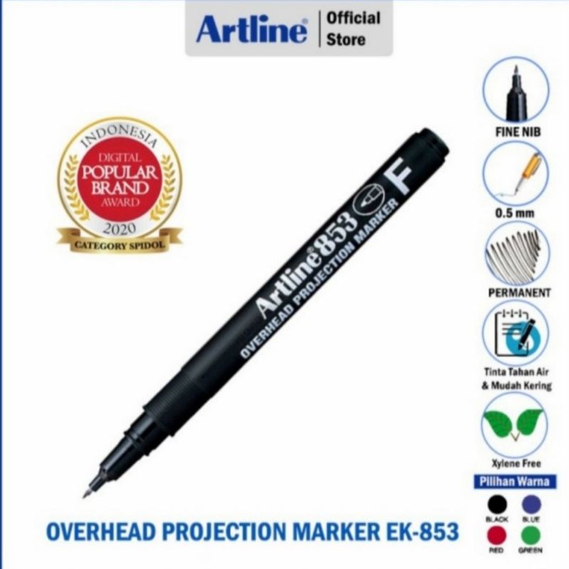 

Spidol Artline OHP (F) Permanent 0,5mm