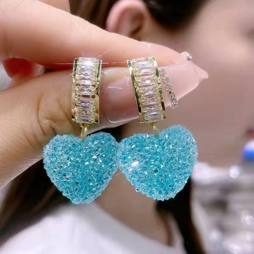 Anting Tusuk Bentuk Hati Lucu Untuk Wanita