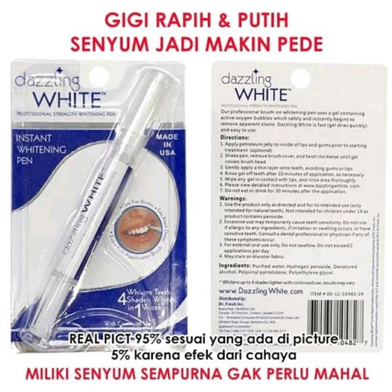 Pemutih Gigi instant Dazzling white teeth whitening Pen