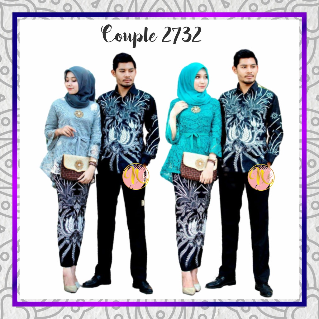 Paling Murah Kebaya Couple Semi Prancis Katun Bahan Kebaya Semi France Corneli Couple Pinguin Batik Couple Er0wgYyirQomoE
