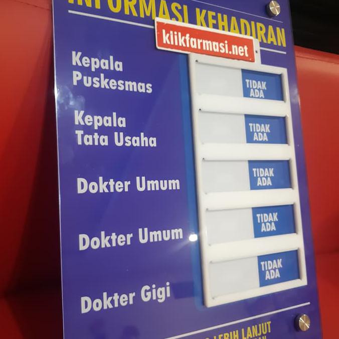 Akrilik Informasi Dokter PRODUK TERBATAS