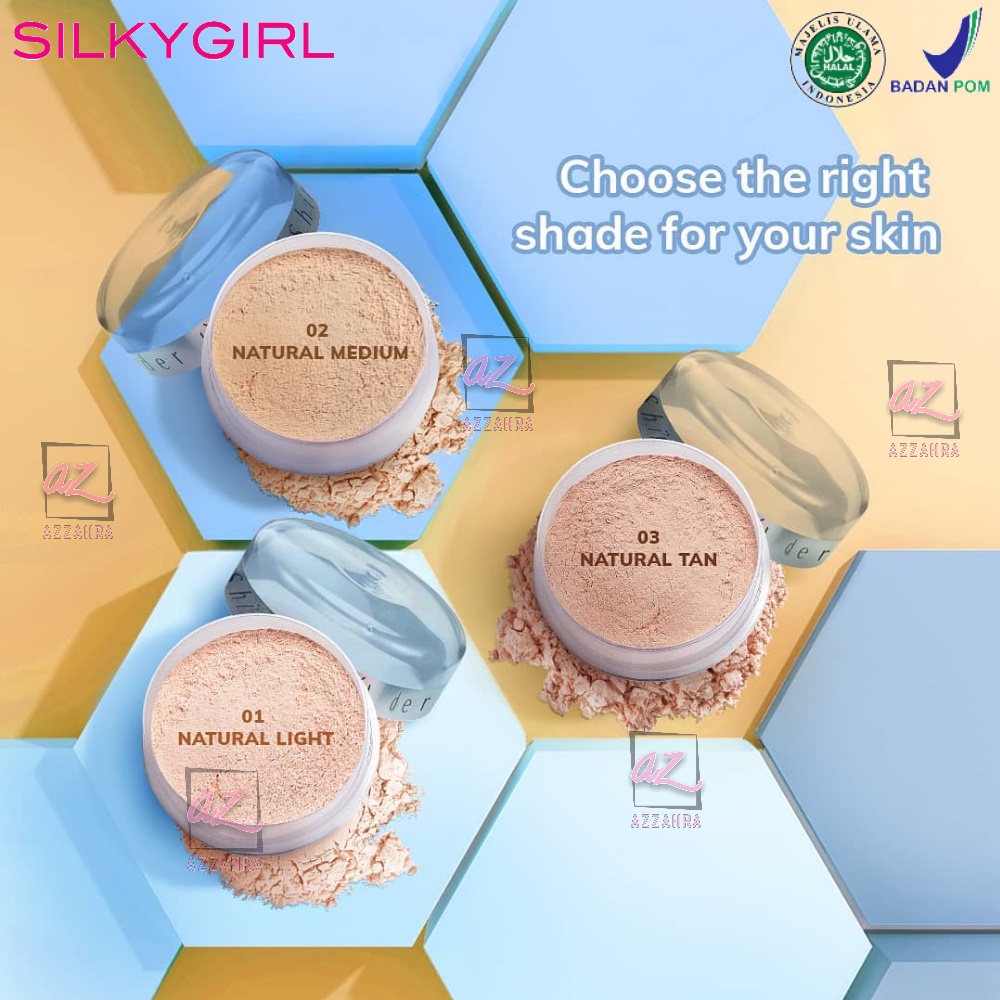 SILKYGIRL Shine Free Loose Powder Natural Light | Natural Medium | Natural Tan