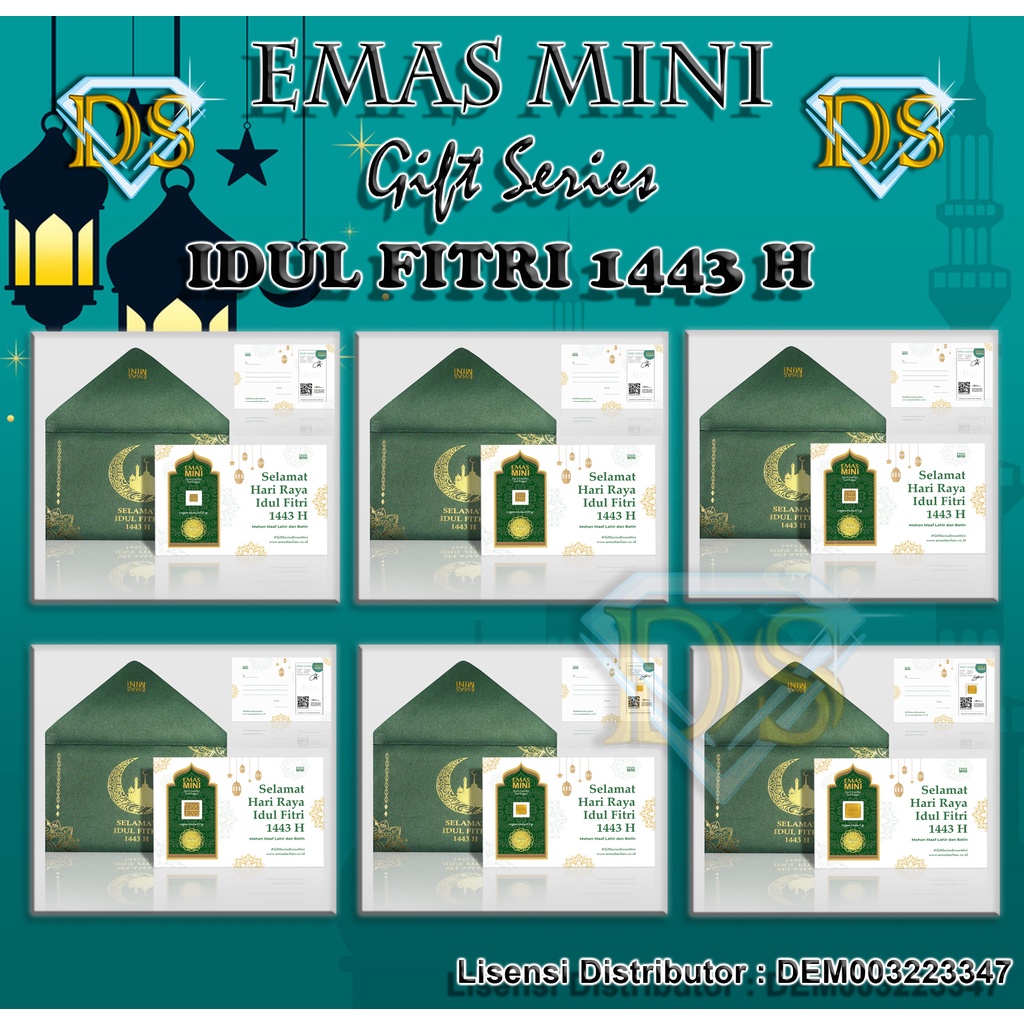 Emas Mini 24K SPECIAL Idul Fitri || Gift Series THR Emas || 0.2 Gr - 1 Gram