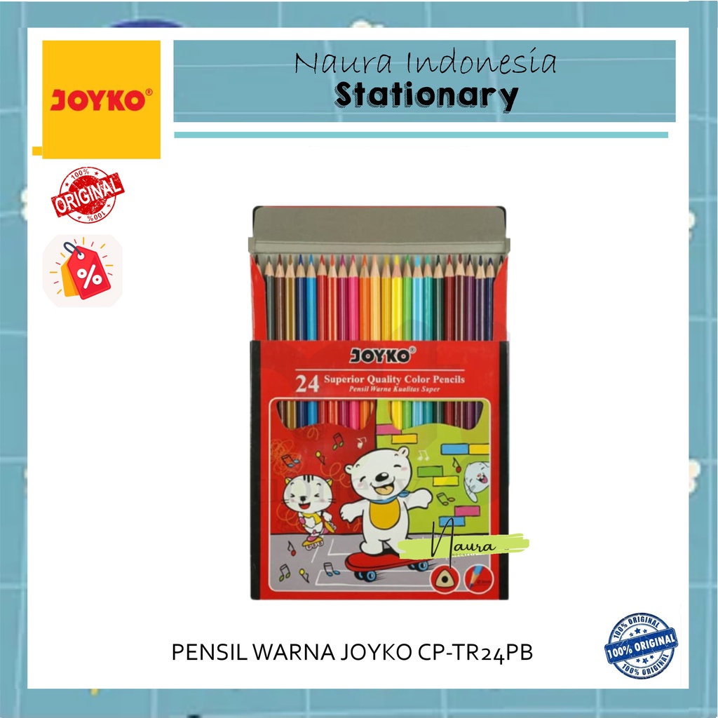 

PENSIL WARNA JOYKO CP-TR24PB | PENSIL WARNA JOYKO TR24 WARNA