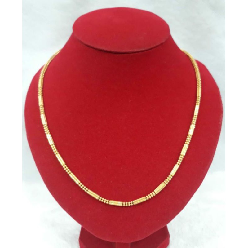 KL194J367J kalung model beautifull pipa silinder emas kuning asli gold berat 14.950 panjang 70.2cm