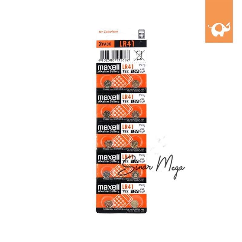 

Maxell Batu Baterai LR41 1.5V Alkaline Battery Calculator Kalkulator LR 41 Berkualitas