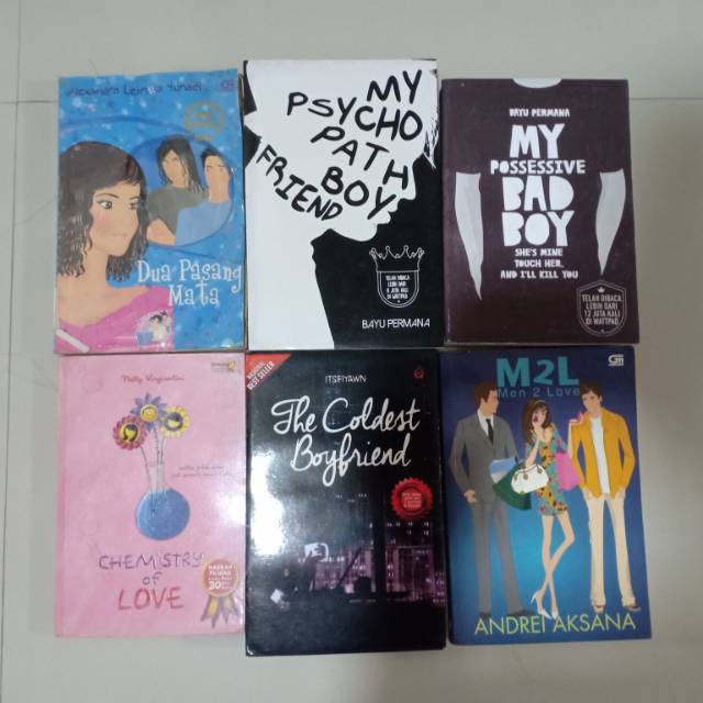 NOVEL PSYCHOPATH BOYFRIEND, COLDEST BOYFRIEND, POSSESSIVE BAD BOY, CHEMISTRY OF LOVE, M2L
