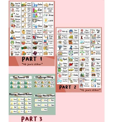 

(BaG☛) Stiker Budgeting Per Paket ||Harga Murah