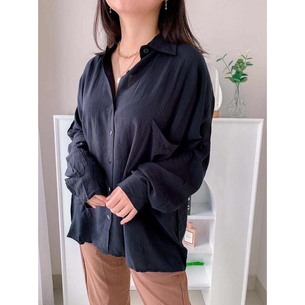 AFI - VC - ⭐️PREMIUM RAYON DIAMOND⭐️ Sweet Kate RAYON DIAMOND Oversize Pocket Shirt *