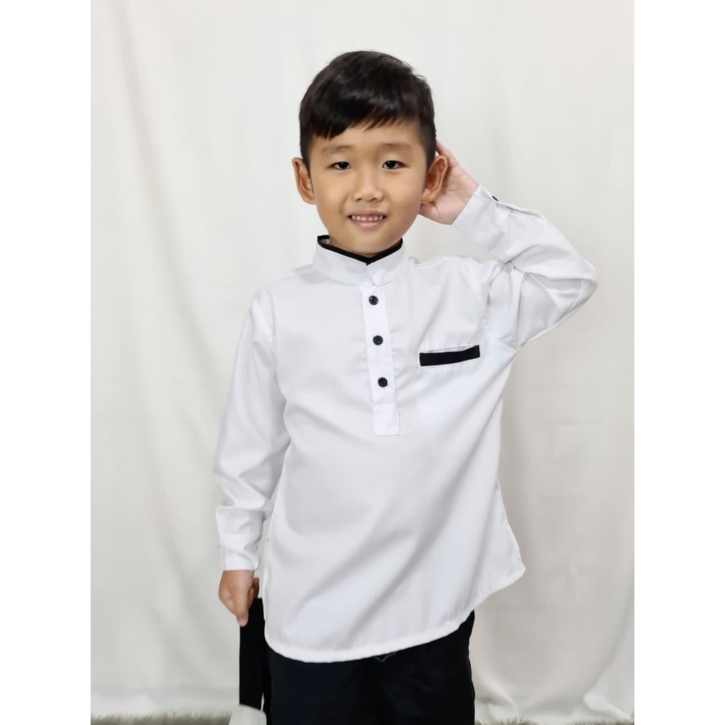 (HARAP SESUAI LD ANAK) Baju Koko Anak Anwa Kids Bahan Toyobo Size S M L